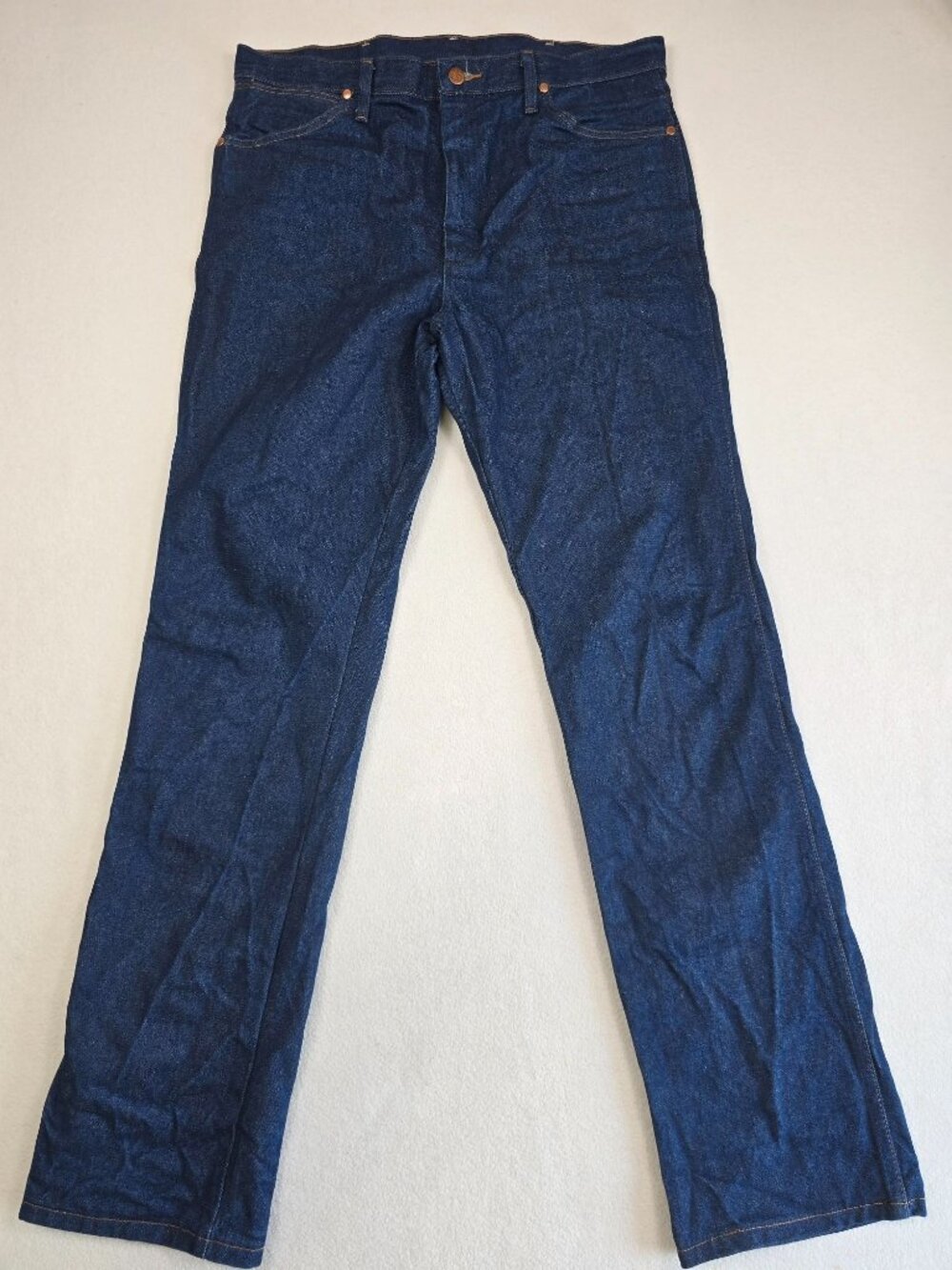 Wrangler Mens 36x34 Denim Jeans Blue 100% Cotton